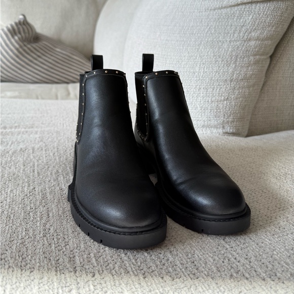 Coach Leather Chelsea Boot with Gold Studded Detail - Picture 2 of 8